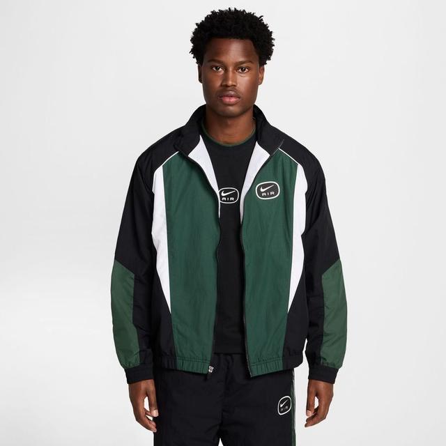 Nike Air Track Top Nsw Woven - Black/green/white, size Medium on Productcaster.