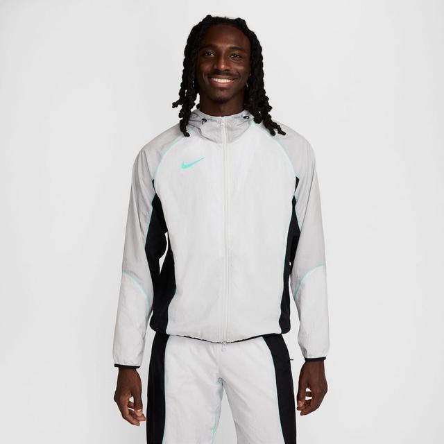 Nike Training Jacket Repel Strike + Woven - Photon Dust/Black/Dynamic Turq, size Large on Productcaster.