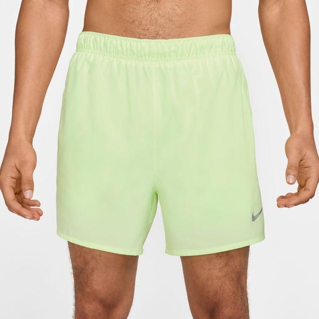 Nike Running Shorts Dri-FIT Challenger 5'' 2IN1 - Barely Volt/Reflect Silver, size Medium on Productcaster.