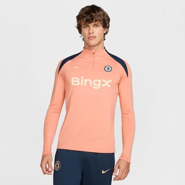 Chelsea Training Shirt Dri-fit Strike Drill - Apricot/obsidian/guava Ice - Nike, size Medium on Productcaster.