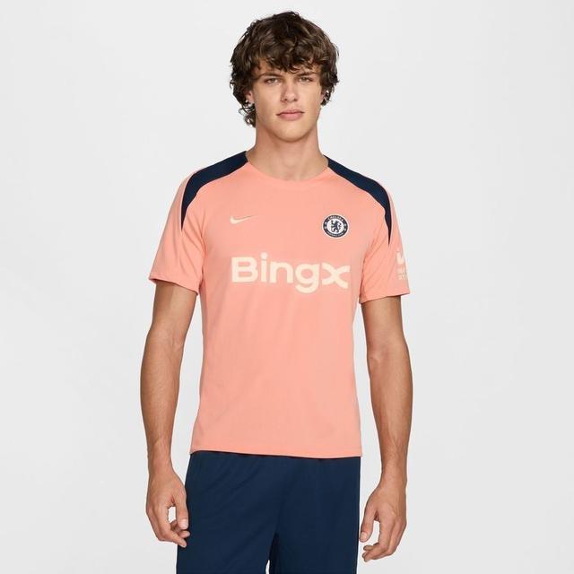 Chelsea Training T-shirt Dri-fit Strike - Apricot/obsidian/guava Ice - Nike, size X-Large on Productcaster.