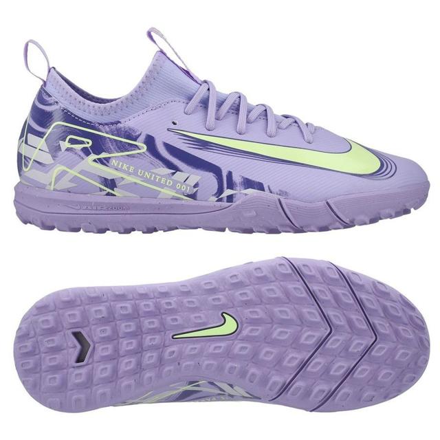 Nike Air Zoom Mercurial Vapor 16 Academy Tf United - Purple Agate/barely Volt Kids - Turf (Tf), size 37½ on Productcaster.