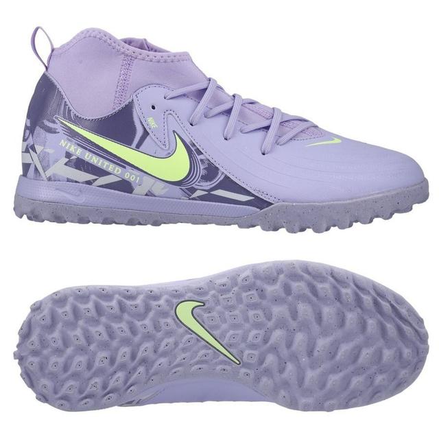 Nike Phantom Luna Ii Academy Tf United - Purple Agate/barely Volt Kids - Turf (Tf), size 36 on Productcaster.