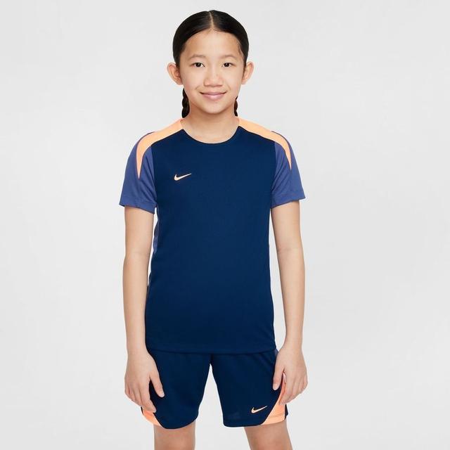 Nike Training T-shirt Dri-fit Strike - Blue Void/dark Purple/orange Pulse Kids, size S: 128-137 cm on Productcaster.