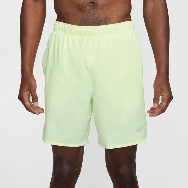 Nike Running Shorts Dri-FIT Challenger 7" - Barely Volt/Reflect Silver, size Large on Productcaster.