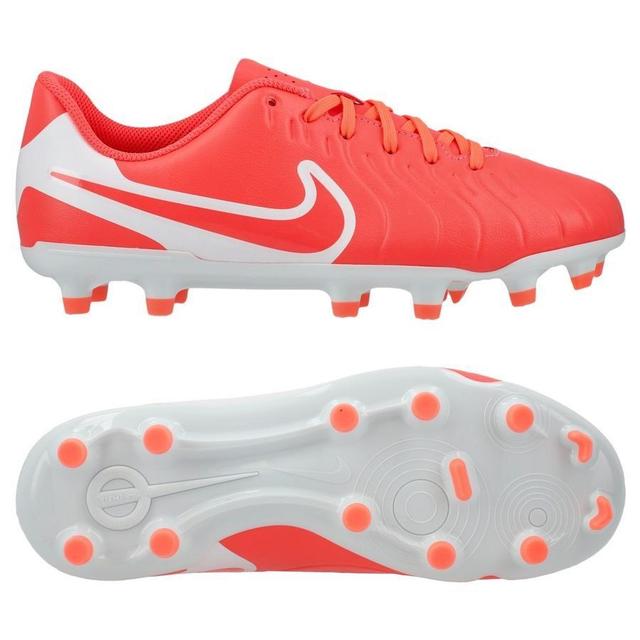 Nike Tiempo Legend 10 Club Mg Mad Energy - Hot Lava/white Kids, size 35½ on Productcaster.