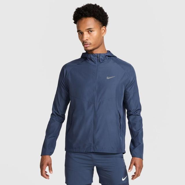 Nike Running Jacket Repel Miller - Thunder Blue/reflect Silver, size Large on Productcaster.