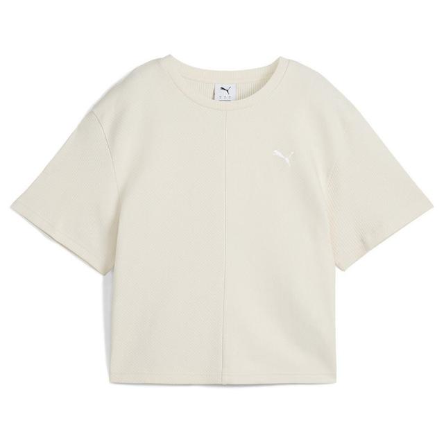 PUMA Wardrobe Ess Ribbed Relaxed Tee Women, storlek Small on Productcaster.