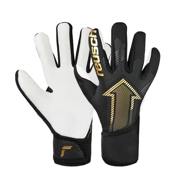 Reusch Goalkeeper Gloves Fastgrip Gold - Black/gold Kids, size 5 on Productcaster.