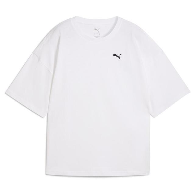 PUMA Wardrobe Ess Oversized Tee Women, koko Small on Productcaster.