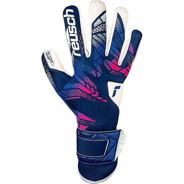 Reusch Goalkeeper Gloves Attrakt Re:Grip - Blue/pink/white, size 10½ on Productcaster.