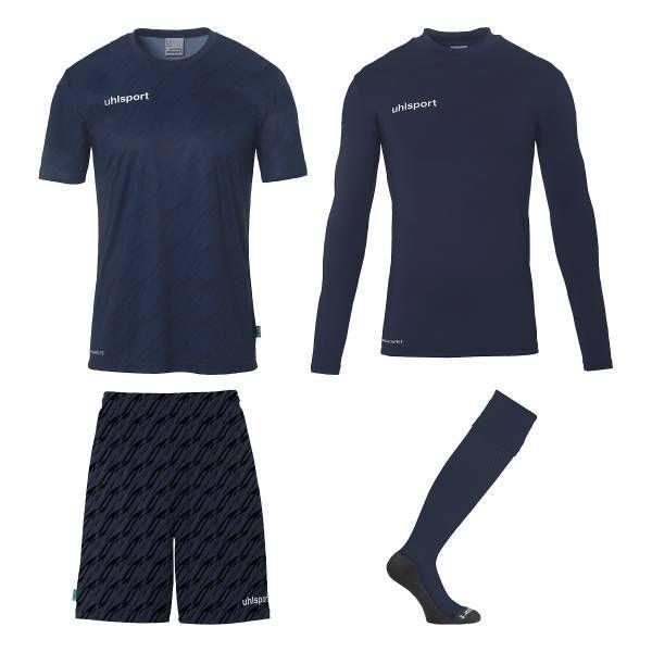 Uhlsport Goalkeepers Kit Progressive - Navy, size Medium on Productcaster.