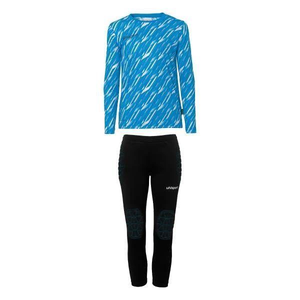 Uhlsport Goalkeepers Kit Progressive - Blue/black Kids, size 128 cm on Productcaster.