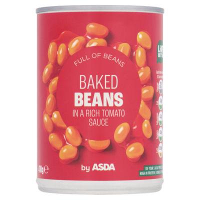 On Offer - ASDA Baked Beans in a Rich Tomato Sauce 410g on Productcaster.