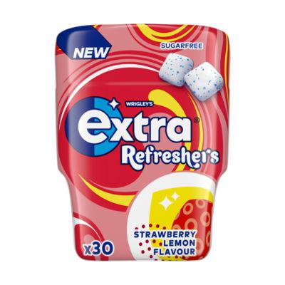 Wrigleys Extra Refreshers Strawberry Lemon Sugarfree Chewing Gum Bottle 30 Pieces on Productcaster.