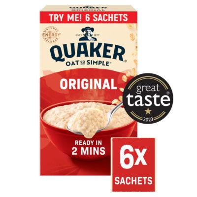 Quaker Original Porridge Sachets 6 x 27g on Productcaster.