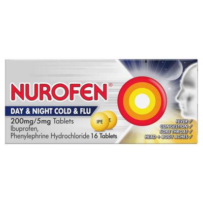 On Offer - Nurofen Day & Night Cold & Flu 200mg/5mg Tablets on Productcaster.