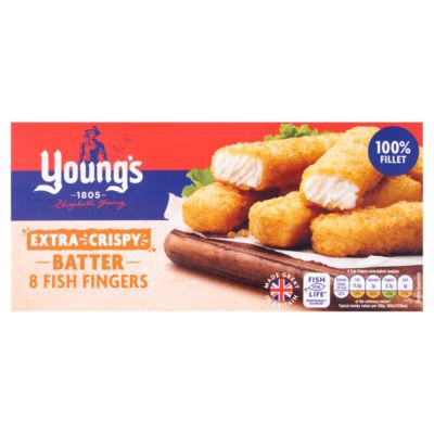 Young's Extra Crispy 8 Batter Fish Fingers 240g on Productcaster.