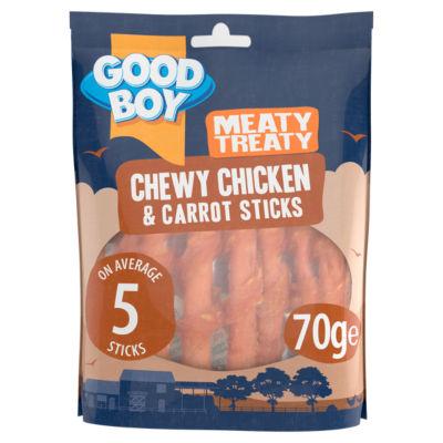 Good Boy Meaty Treaty Chewy Chicken & Carrot Sticks Dog Treats on Productcaster.