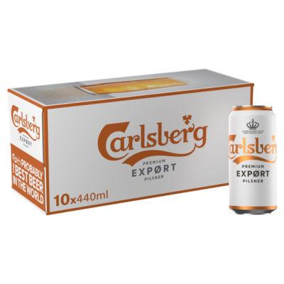 Carlsberg Export Lager Beer 10 x 440ml Cans on Productcaster.