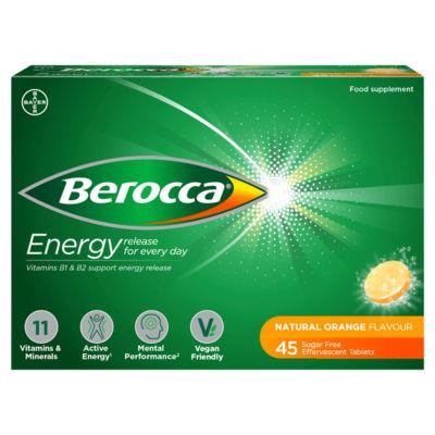 Berocca Natural Orange Flavour 45 Sugar Free Effervescent Tablets on Productcaster.