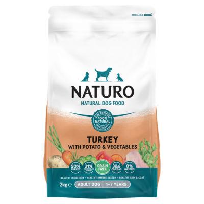 Naturo Natural Pet Food Turkey and Potato with Vegetables Adult Dog 1 to 7 Years 2kg on Productcaster.