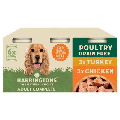 Harringtons Adult Wet Dog Food Tins Multipack, Poultry Selection on Productcaster.