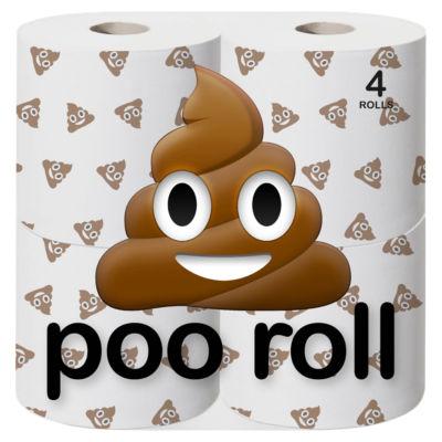 Reflections Decorated Poo Emoji Toilet Roll, 4 Rolls on Productcaster.