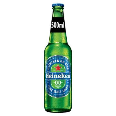 On Offer - Heineken 0.0% Alcohol Free Pure Malt Lager Bottle 500ml on Productcaster.