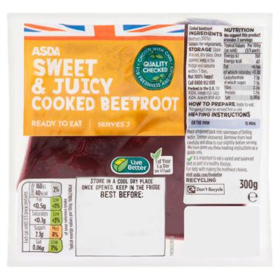 ASDA Sweet & Juicy Cooked Beetroot on Productcaster.