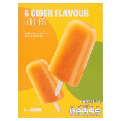 ASDA Cider Flavour Lollies 6 x 73ml (438ml) on Productcaster.