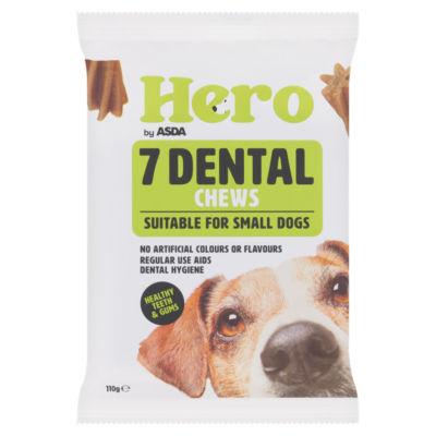 Hero by ASDA 7 Dental Chews Suitable For Small Dogs 110g on Productcaster.