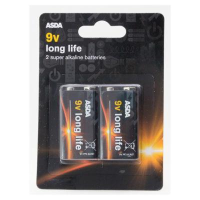 ASDA Long Life 9V Super Alkaline Batteries on Productcaster.