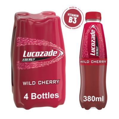 Lucozade Energy Drink Wild Cherry 4x380ml on Productcaster.