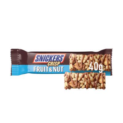 Snickers Crisp Fruit & Nut Milk Chocolate Snack Bar, 40g on Productcaster.