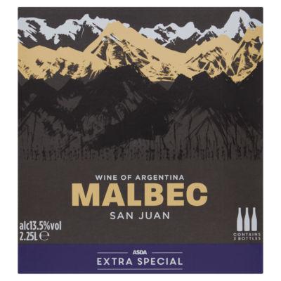 ASDA Extra Special Malbec San Juan Boxed Wine on Productcaster.