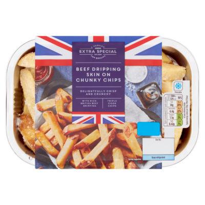 ASDA Extra Special Beef Dripping Skin on Chunky Chips 400g on Productcaster.