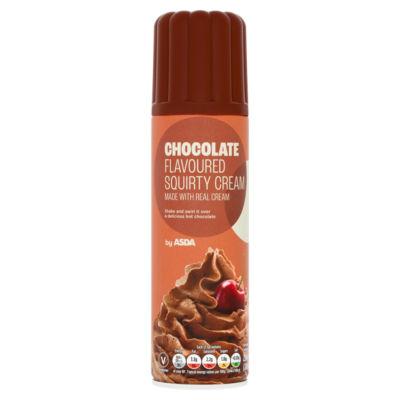 ASDA Chocolate Flavoured Squirty Cream 250ml on Productcaster.