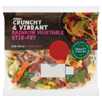 ASDA Crunchy & Vibrant Rainbow Vegetable Stir-Fry 320g on Productcaster.