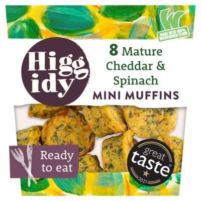 Higgidy Mature Cheddar & Spinach Mini Muffins on Productcaster.