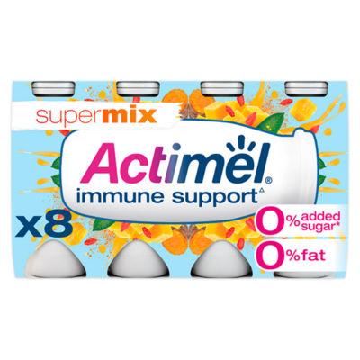 Actimel Supermix Mango Goji Berry Turmeric 0% Added Sugar Fat Free Yoghurt Drink on Productcaster.