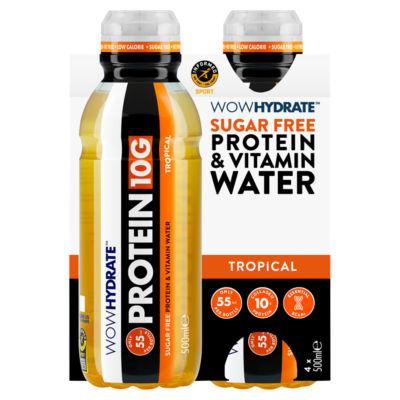 Wow Hydrate Sugar Free Tropical Protein & Vitamin Water Bottles on Productcaster.