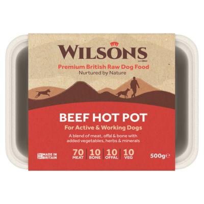 Wilsons Beef Hot Pot Premium Complete Raw Frozen Dog Food 500g on Productcaster.