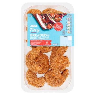 ASDA Fiery Hot & Spicy Breaded King Prawns on Productcaster.