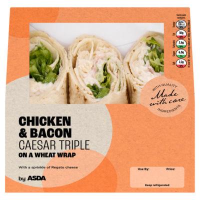 ASDA Chicken & Bacon Caesar Triple on a Wheat Wrap on Productcaster.