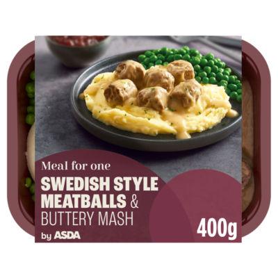 ASDA Swedish Style Meatballs & Buttery Mash Meal for One 400g on Productcaster.