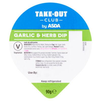 ASDA Take-Out Club Garlic & Herb Dip 90g on Productcaster.