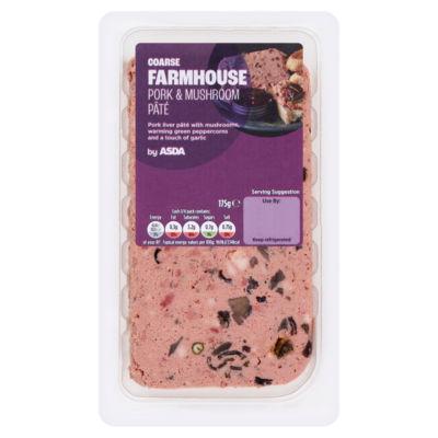 ASDA Coarse Farmhouse Pork & Mushroom Pâté 175g on Productcaster.