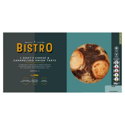 Bistro by ASDA 2 Goat's Cheese & Caramelised Onion Tarts 280g on Productcaster.