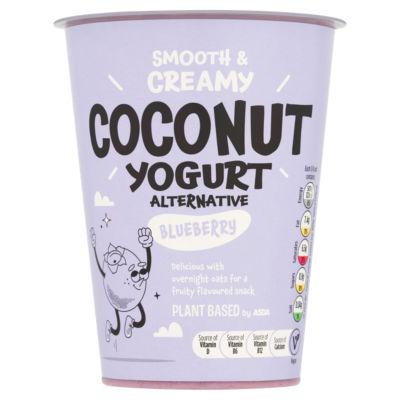 ASDA Plant Based Alternative Blueberry Coconut Yogurt 400g on Productcaster.